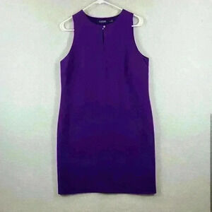 Lauren Ralph Lauren Sheath Dress Women’s 8 Purple Keyhole Sleeveless
